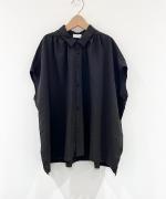 スパンポリエステル・クラウディローン　フレンチスリーブシャツ